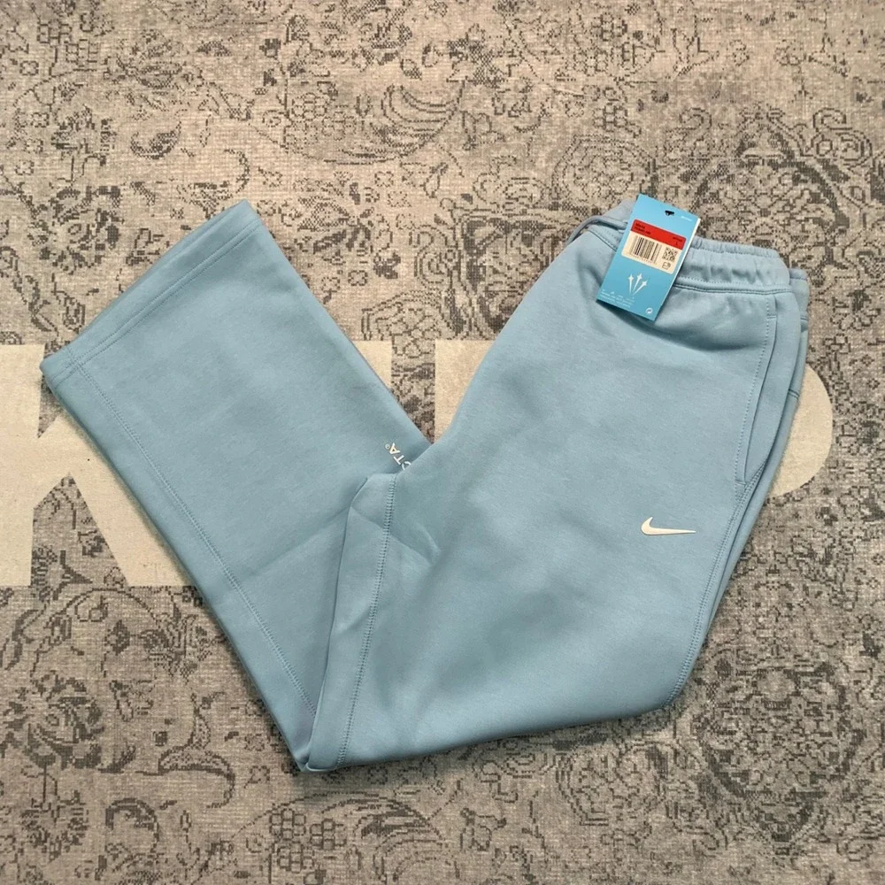 Nike NOCTA Tech Fleece Pants Mens Large Blue NWT Open Hem DJ5040-497